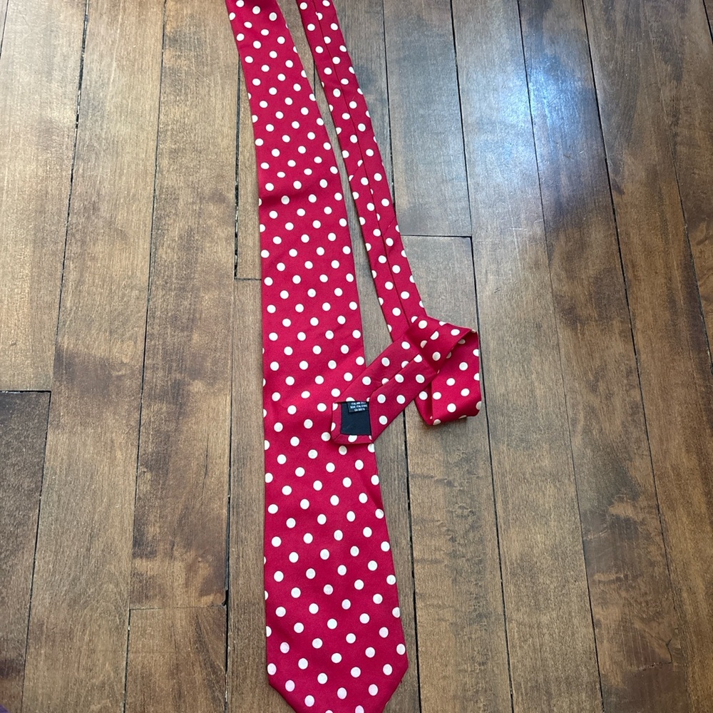 Vintage Red Polka Dot Tie